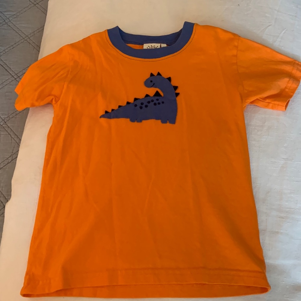 Luigi Kids Dino Appliqué T Shirt - size 7